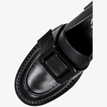 ТУФЛИ ЖЕНСКИЕ С ДЕКОРОМ НА ШИРОКОМ КАБЛУКЕ, УДОБНЫЕ, НОВЫЕ 39