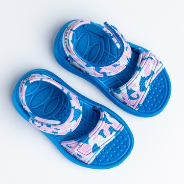 AXIM 2234 ЛЕГКИЕ ДЕТСКИЕ САНДАЛИИ ИЗ ВОДНОЙ ПЕНЫ КАМУФЛЯЖНЫЙ СИНИЙ РОЗОВЫЙ R30