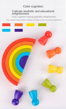 Montessori Wooden Toys for Babies Rainbow Sta