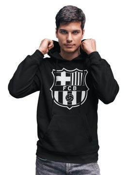 Bluza FC BARCELONA z kapturem kangurka męska XL