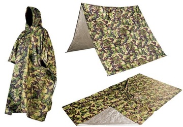 PŁASZCZ PRZECIWDESZCZOWY poncho tarp mata 3 W 1