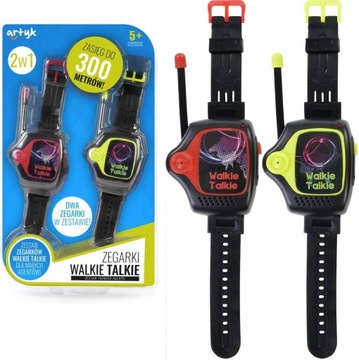WALKIE TALKIE KRÓTKOFALÓWKA DLA DZIECI ZEGAREK x 2
