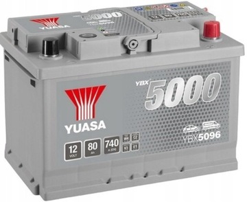Akumulator Yuasa YBX5096 12V 80Ah 740A P+