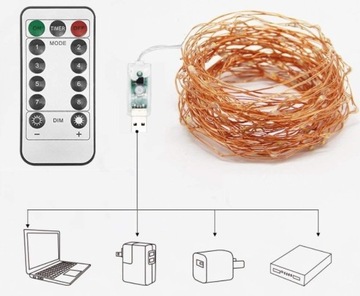 СВЕТОДИОДНАЯ ЛИНЕЙНАЯ СВЕТОВАЯ ЗАВЕСА USB ТЁПЛЫЙ БЕЛЫЙ 5м
