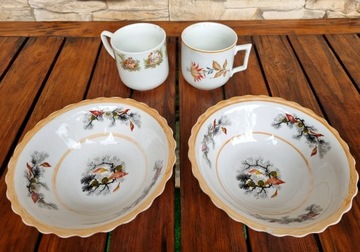 Miski ceramiczne kubki Chodzież Bogucice liście