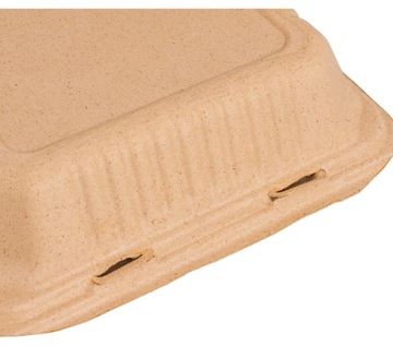 КОРОБКА ДЛЯ УЖИНА ДЛЯ БУРГЕРОВ САХАРНОГО Тростника 24x23x8,5 50 шт.