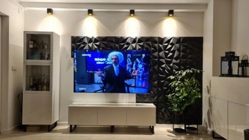 Черные СТЕНОВЫЕ ПАНЕЛИ, 3D ПОТОЛОЧНЫЕ КАССЕТЫ, Brilliant