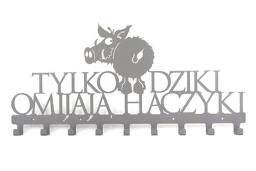 Wieszak na ubrania i klucze DZIKI OMIJAJĄ HACZYKI