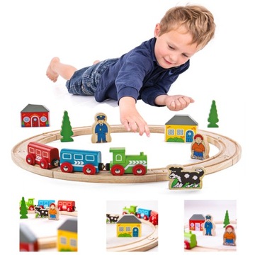 Kolejka Mój pierwszy zestaw 20 el. Bigjigs Toys