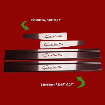 ALFA ROMEO GIULIETTA VRSTVA  PRAHU NA PRAHY OCEL NEREZ 304 LESK