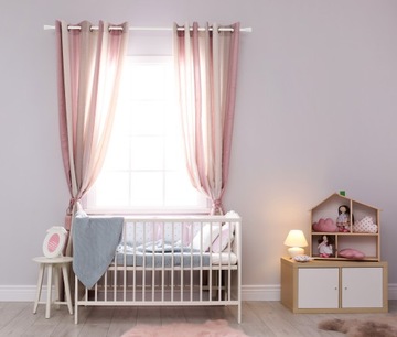 Карниз одинарный металлический, Белый матовый, 140 см, 19 мм, Базовый цилиндр, различные рисунки