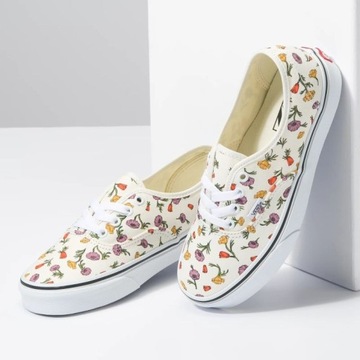 Damskie buty trampki vansy Vans Authentic POPPY FLORAL CREAM kwiaty 37