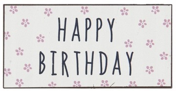 Tabliczka Magnes Happy Birthday Róż IB Laursen