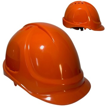 Kask ochronny roboczy POMARAŃCZOWY LEKKI do prac na wysokości