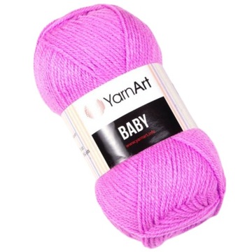 WŁÓCZKA YARNART BABY 635 RÓŻOWA WRZOS RÓŻ 50 gram 150 m