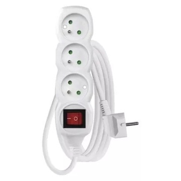 EMOS P1312 Przedłużacz 2 m / 3 gniazda / z wyłączn