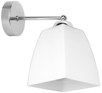 NOWOCZESNA SZKLANA LAMPA ŚCIENNA KINKIET CHROM LED
