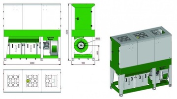 VIBER INDUSTRIAL SAW DUST EXTRACTOR 8900 пылесос для удаления стружки и поглотителя стружки