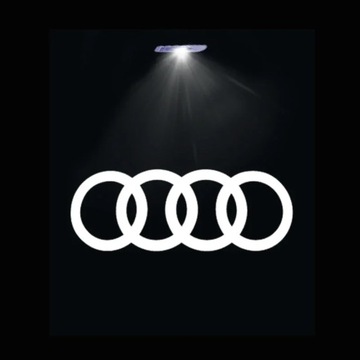 2 szt. Światła powitalne drzwi samochodu lampa projektora Led dla Audi