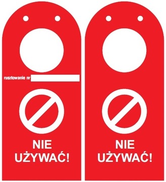 Kontrolka rusztowania ScaffTag PL zawieszka czerw.