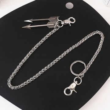 Мужские брюки с цепочкой в ​​стиле панк с двойной стрелкой в ​​стиле ретро