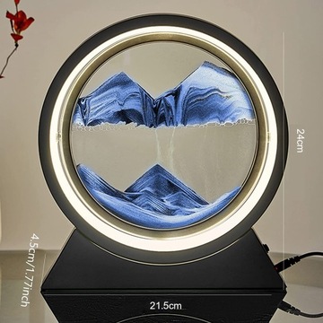 Malowanie Piaskiem 3D Obracania Dynamiczny Klepsydra Art Lampka Nocna Led