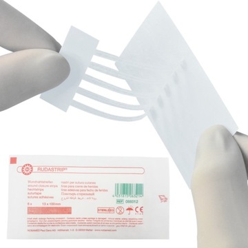 RUDASTRIP Paski do zamykania ran Nobamed 13 x 100mm 6 szt. - 1 blister