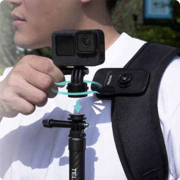Uchwyt Zacisk do Plecaka Magnes do GoPro Hero 12 11 10 9 8 7 6 DJI INSTA