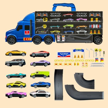 КОМПЛЕКТ TRUCK TRANSPORTER ЧЕМОДАН ДЛЯ ПРУЖИН TRUCK 10 МАШИН + AKC