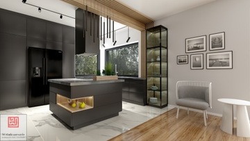 PROJEKT WNĘTRZ wizualizacje KUCHNIA ŁAZIENKA SALON