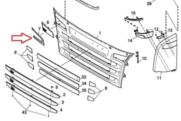 РАМА РЕШЕТКИ РЕШЕТКА РЕШЕТКА ПРАВАЯ SCANIA R V8 ХРОМ