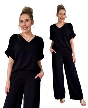 Komplet damski elegancki spodnie bluzka Duże rozmiary Polski producent 3XL