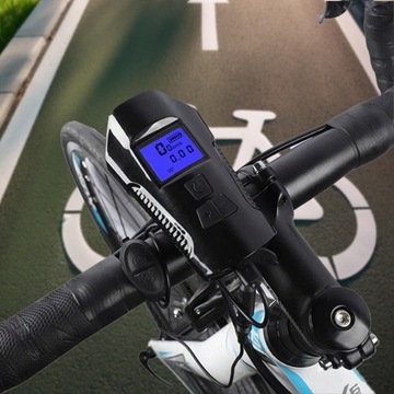 Светодиодный счетчик велосипедных фонарей с звуковым сигналом 3 в 1, освещение для велосипедов