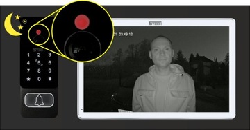 84228 AHD Stacja bramowa wideodomofonu 5TECH z szyfratorem i czytnikiem