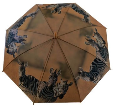 Parasol długi XL parasolka automat laska ZEBRA
