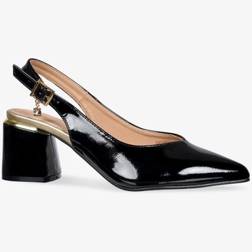 ЖЕНСКИЕ МОДНЫЕ ТУФЛИ НА БЛОК-КАБЛИКЕ С ОТКРЫТЫМ ДЕКОРАТОМ НА ПЯТКЕ НОВЫЙ размер 37