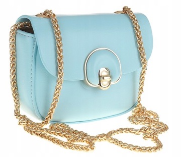 ERICK STYLE Torebka damska niebieska listonoszka kuferek H0968 L. blue