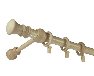 Деревянный карниз fi 28 1,7 м, одинарный 170 см