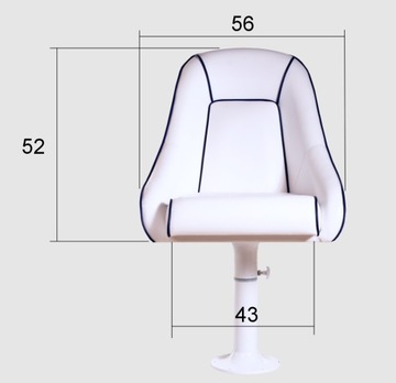 Кресло для яхты с обивкой из водонепроницаемой кожи.