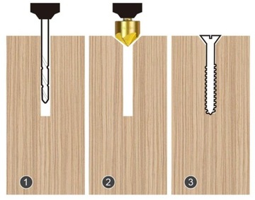 НАБОР СВЕРЛ ДЛЯ СРАБОТКИ ФАСКИ ДЛЯ КОНИЧЕСКИХ ЗЕНКЕРОВ