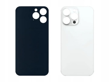 BIAŁA KLAPKA TYŁ APPLE IPHONE 14 PRO SILVER BIG HOLE (CE, KOSZ) - 1 ELEMENT