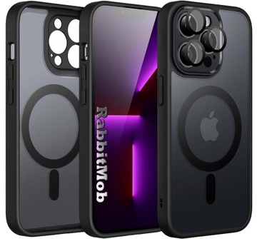 ETUI DO IPHONE 13 PRO MAX WZMACNIANE 360° MATOWE DO MAGSAFE OCHRONA APARATU