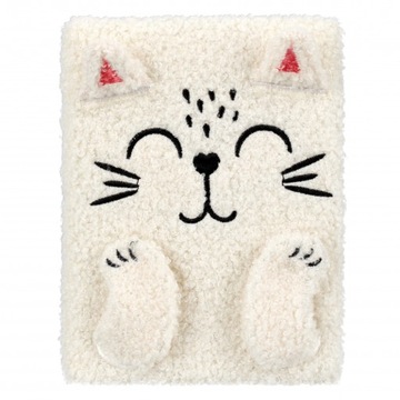 Notes pluszowy White Cat
