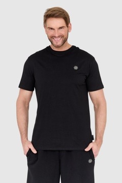 PHILIPP PLEIN Czarny t-shirt z wężem na plecach M