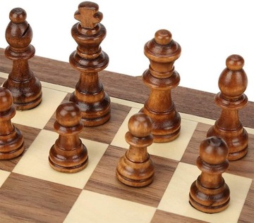 Портативная деревянная шахматная игра 3 в 1, шашки 29x29 см XINLIYE