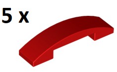 LEGO Red Slope 4x1x2/3 Mostek 93273 5szt