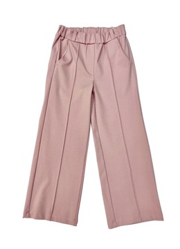 ZIBI ELEGANCKIE SPODNIE SZWEDY PUDROWY RÓŻ r 140