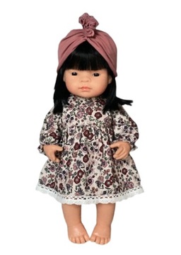 Sukienka dla lalki Miniland 38 cm w kwiaty