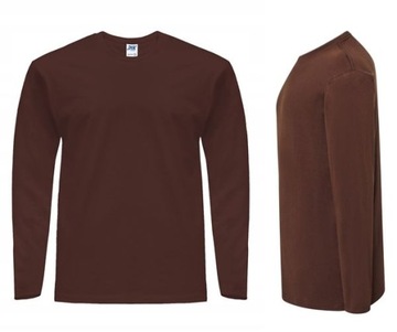 T-SHIRT MĘSKI koszulka z długim rękawem JHK TSRA-150LS czekolada CH r. M