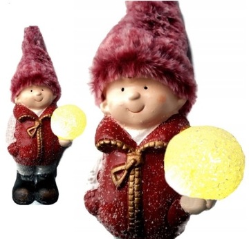 FIGURKA OZDOBA ŚWIĄTECZNA POZYTYWKA KULA LED 35cm